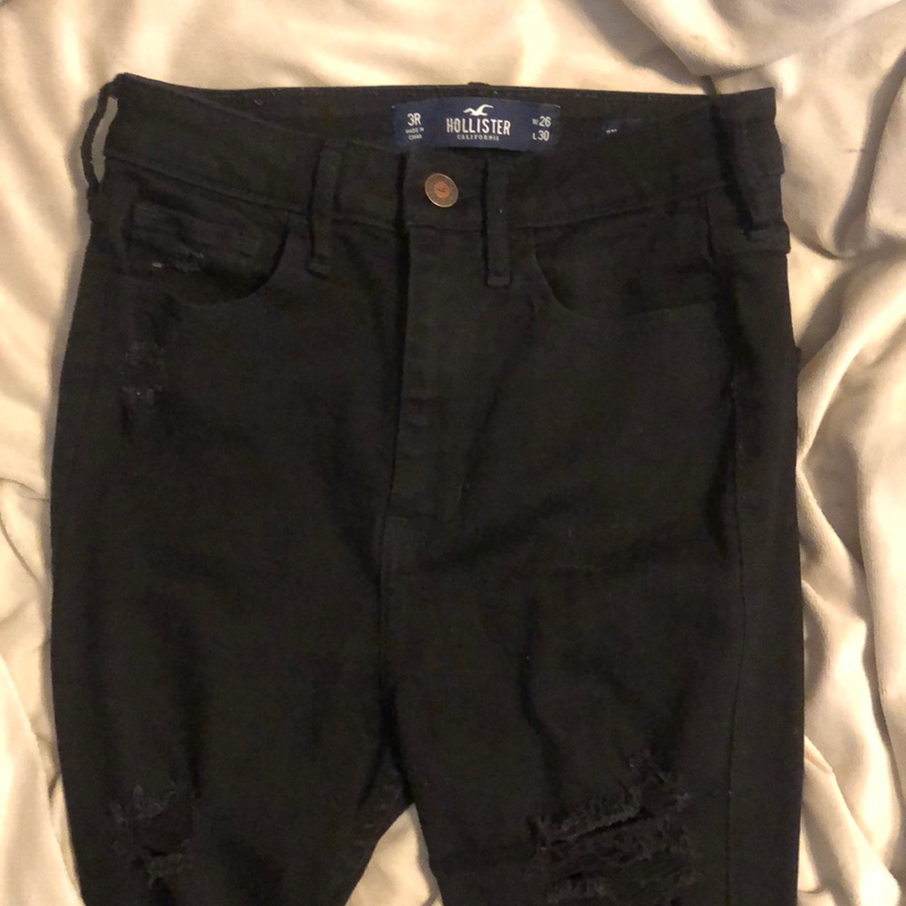 Black ripped jeans